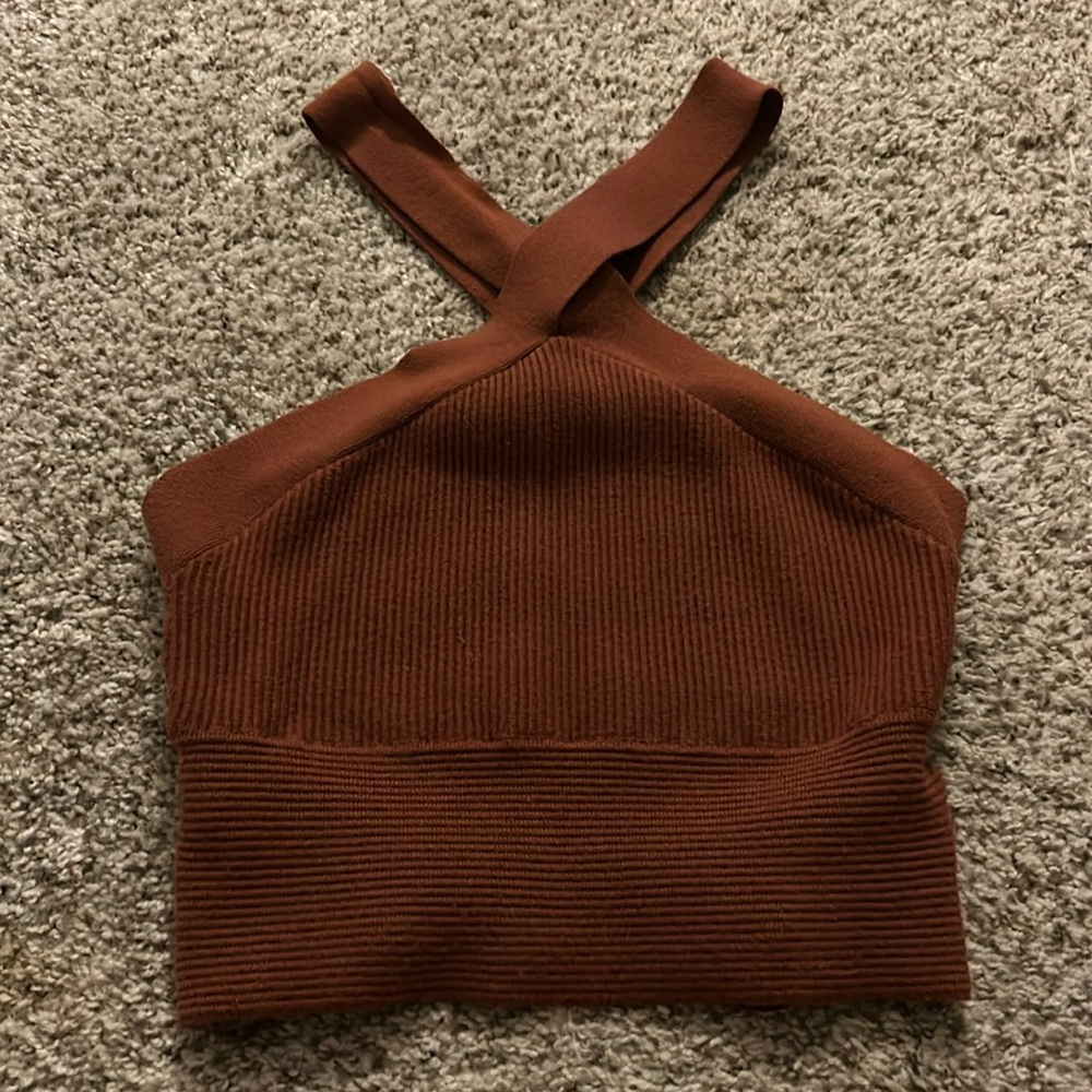 Abercrombie Rust Crisscross Top